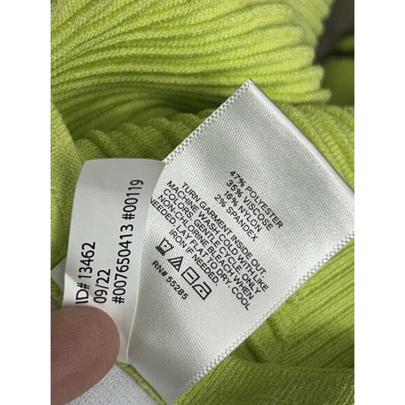 Express Body Contour Ribbed Crop Cardigan And Mini Skirt Set Medium Lime NWT - Picture 11 of 12